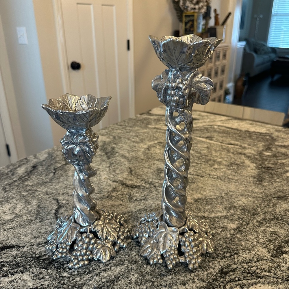 Vintage Arthur Court Grape Candlesticks